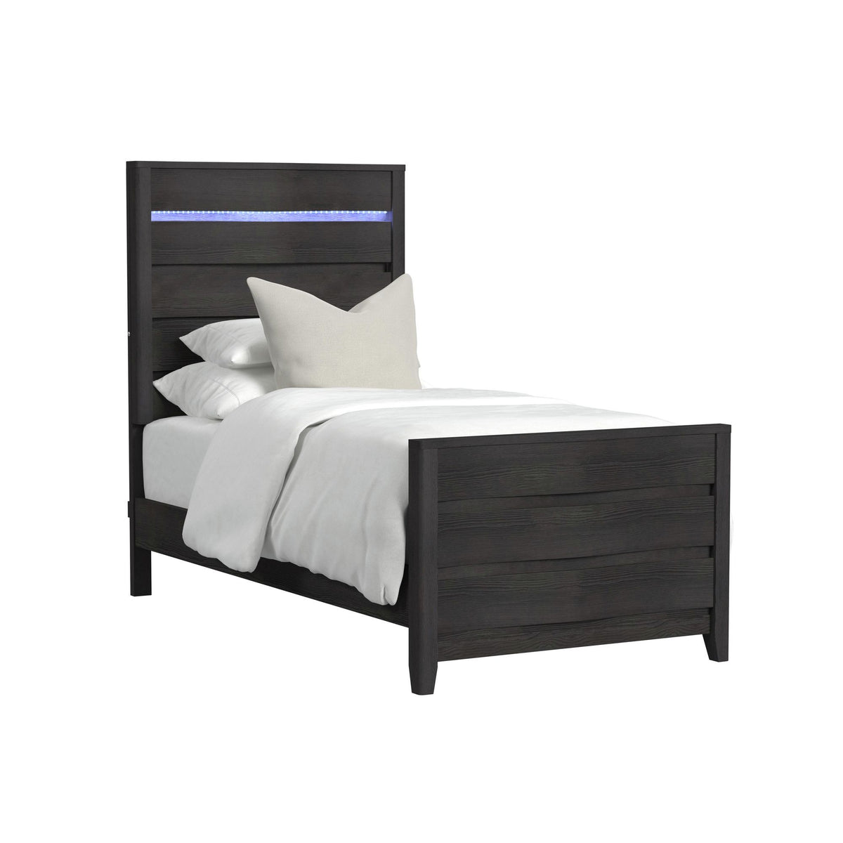 Tobias Bed With LED in Black by Elements International, view 3