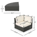 Santa Cruz - Outdoor 8 Piece Sectional Set - Dark Brown