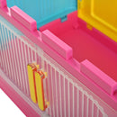 Folding Storage Cabinet With Magnetic Doors And Wheels