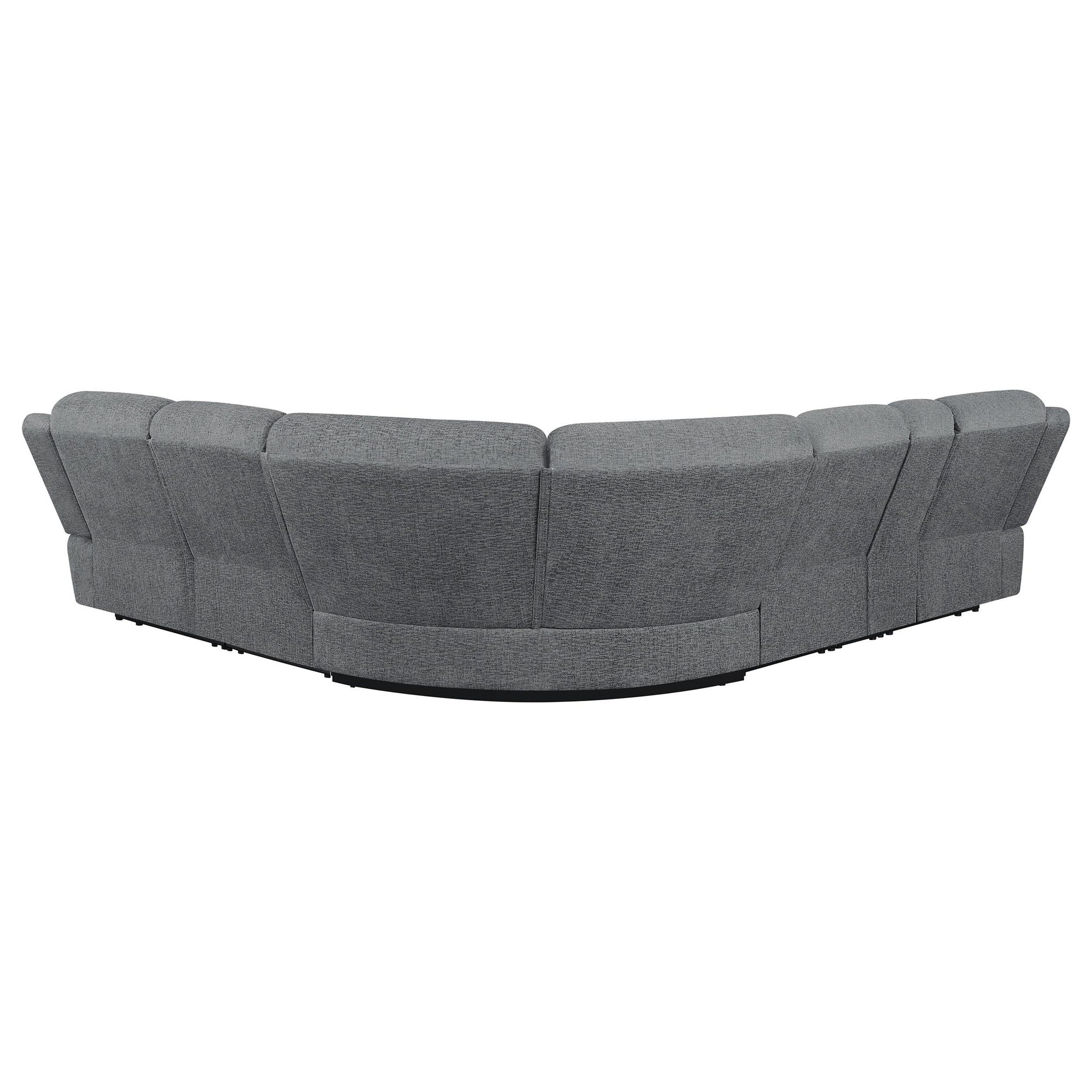 Bahrain 6-piece Modular Reclining Sectional Sofa Charcoal