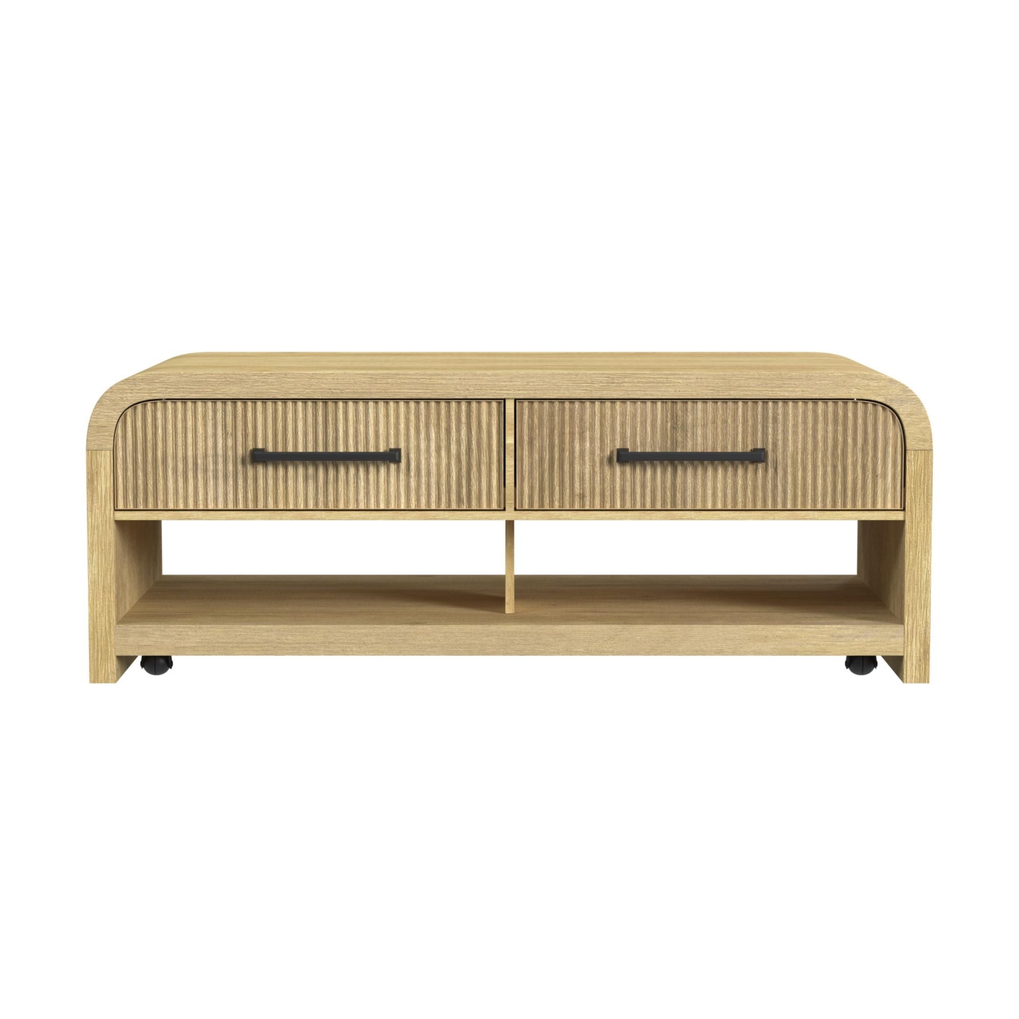 Ridgemont - Coffee Table With Casters - Natural