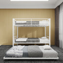 Bunk Bed For Kids, Convertible Frame With Ladders & Guardrail