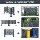 Air Conditioner Fence For Outdoor Units, Metal Privacy Fence Cover, Perfect To Conceal Air Conditioning Units, 3 Fence Panel