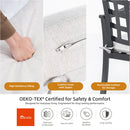 Modern Classic Outdoor Patio Dining Set, Rectangular Table & Dining Chairs, Rust Free, Weather Resistant