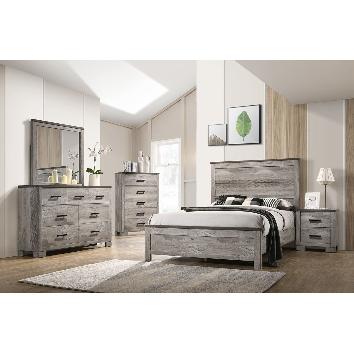 Millers Cove Bedroom Set in Gray by Elements International, view 9