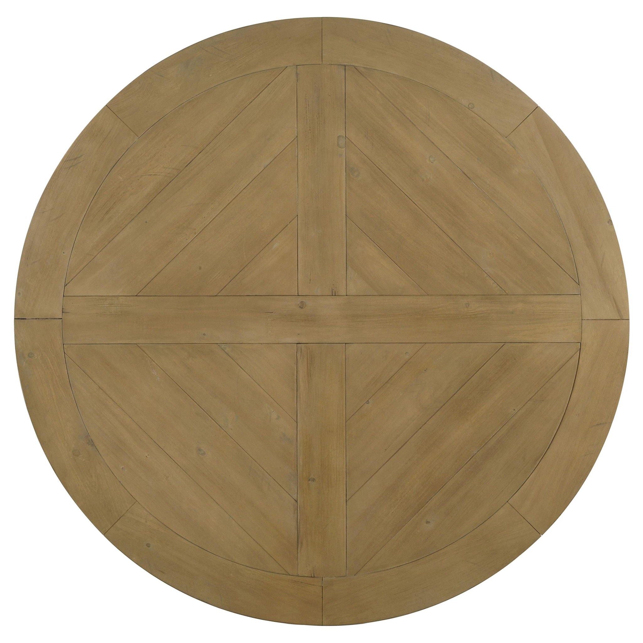 Florence Round 60-inch Wood Dining Table Rustic Honey - Atlantic Fine Furniture Melbourne FL