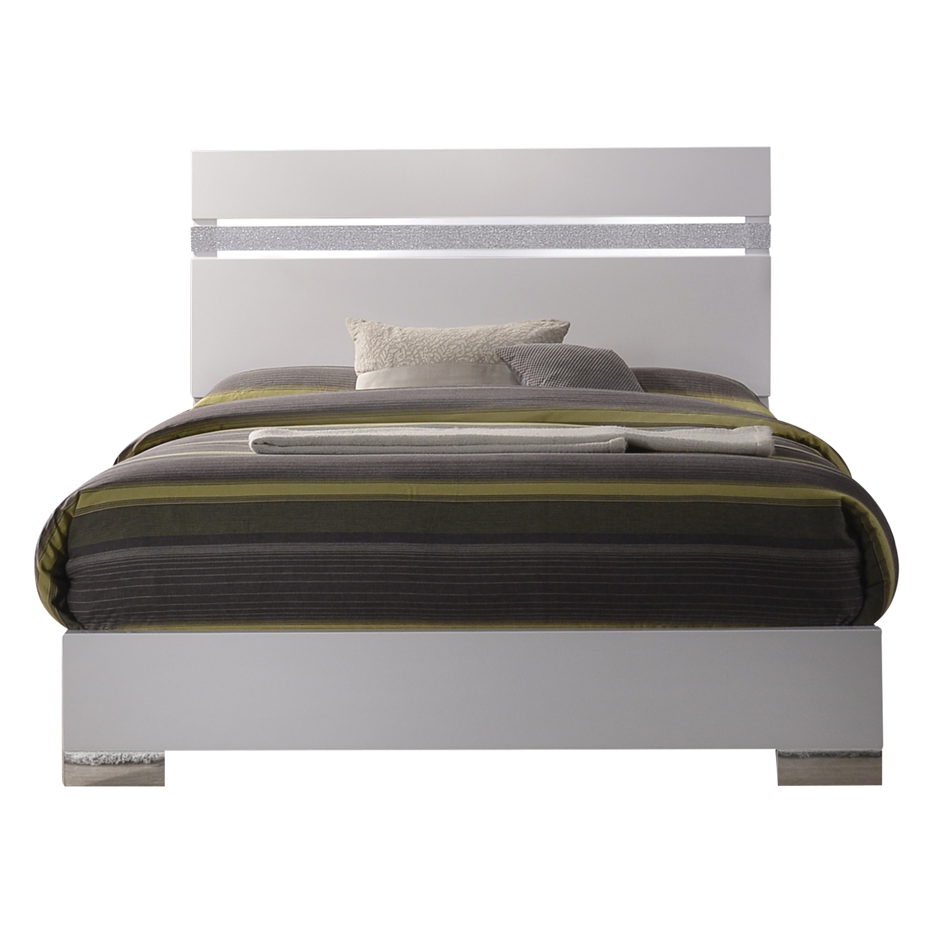 ACME Naima II Queen Bed in White High Gloss 26770Q - Atlantic Fine Furniture Melbourne FL