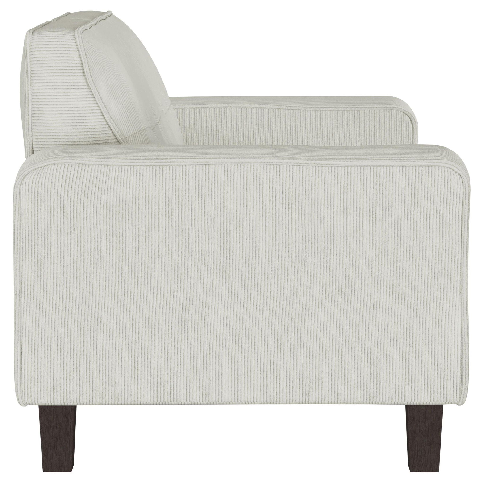 Deerhurst Upholstered Track Arm Tufted Loveseat Greige