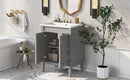 Bathroom Vanity With Top Sink, 2-Tier Modern Bathroom Storage Cabinet