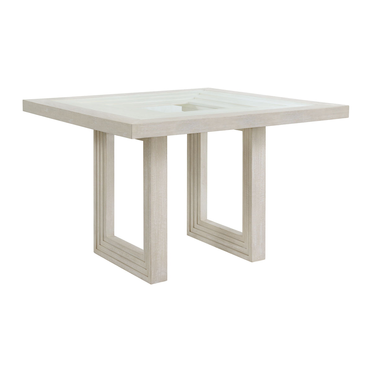 Avalanche Square Counter Table in Antique White by Elements International