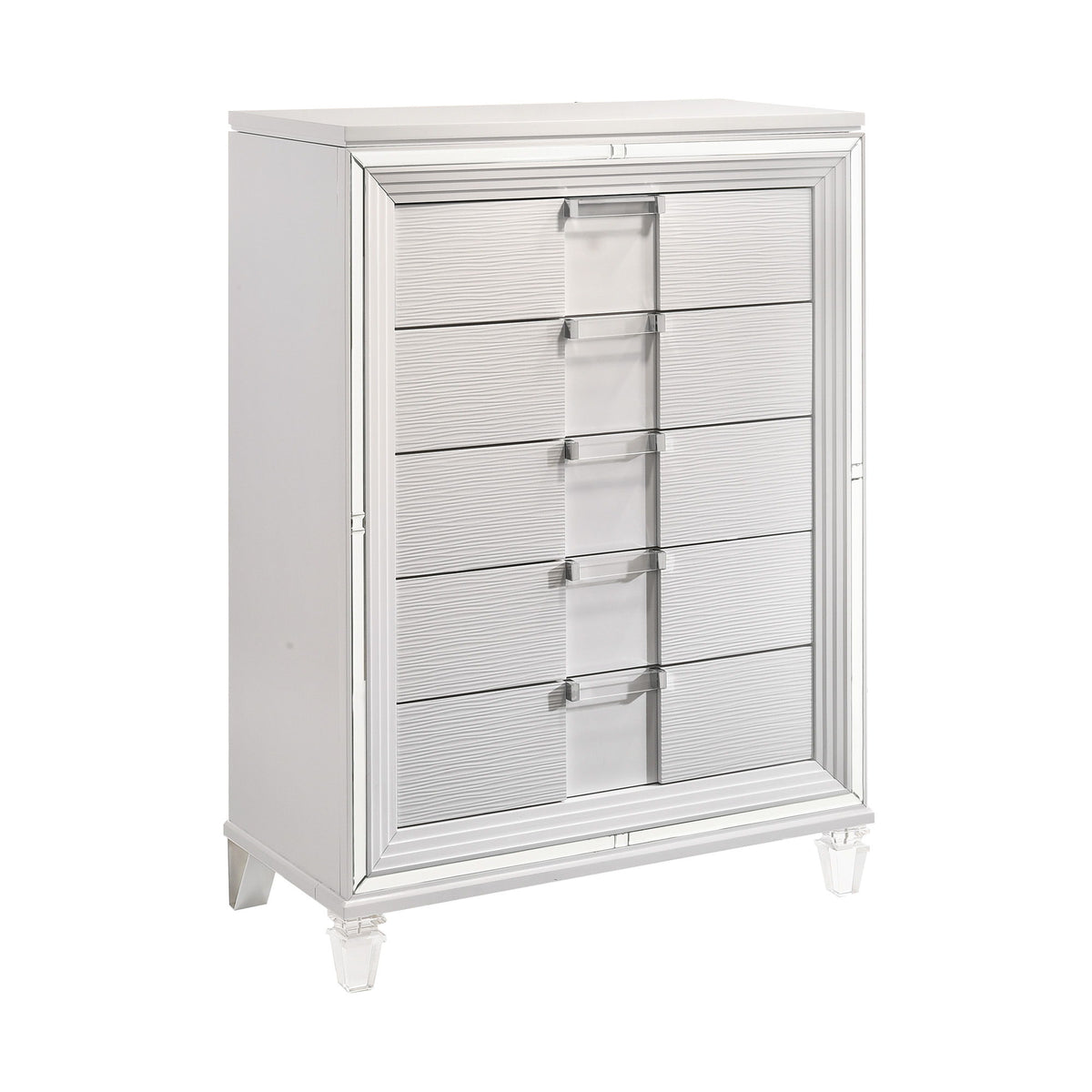 Twenty Nine 5-Drawer Flip-Top Chest in Dark Gray by Elements International, view 2