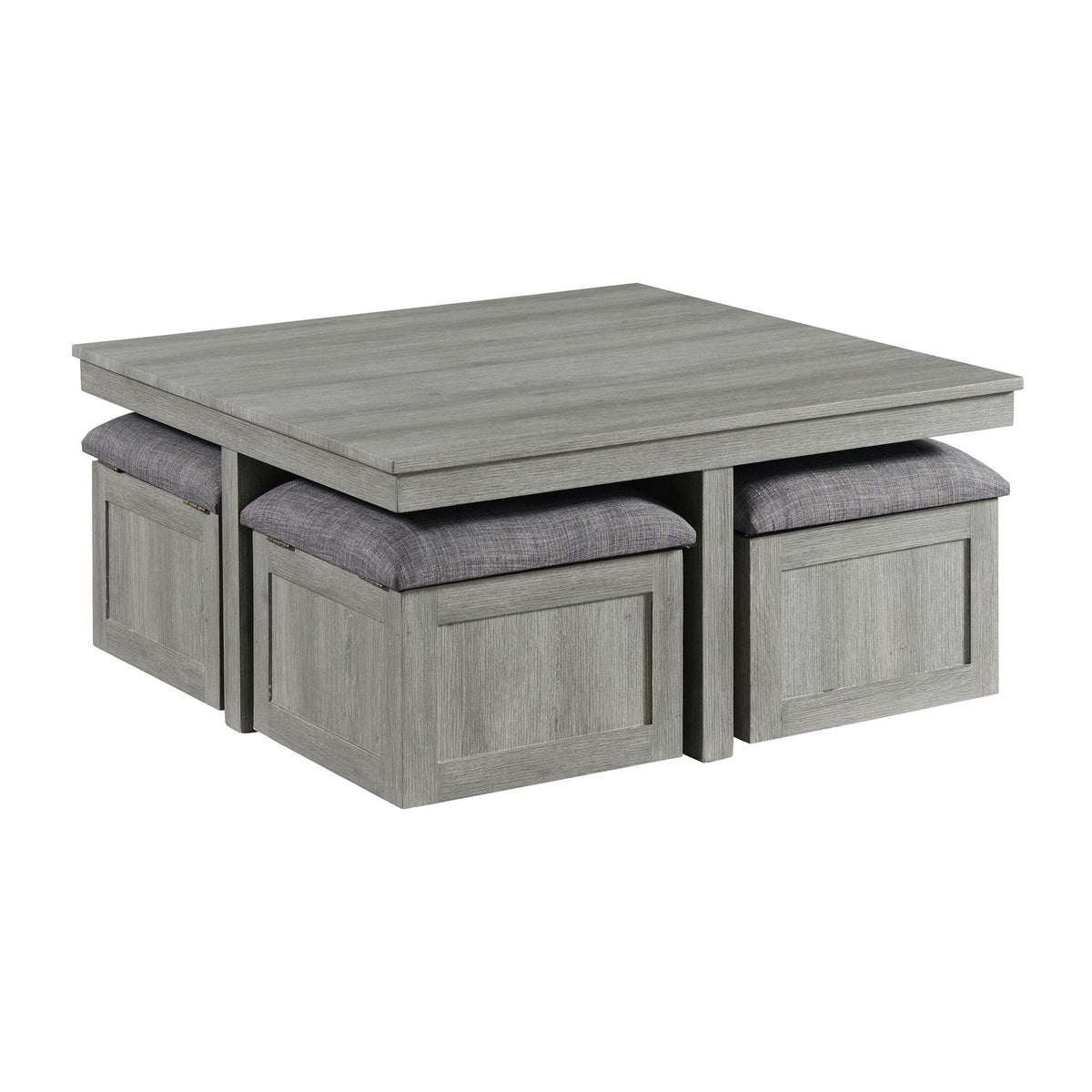 Uster 2 Piece Occasional Set (Coffee Table And End Table) in Light Gray by Elements International, view 13