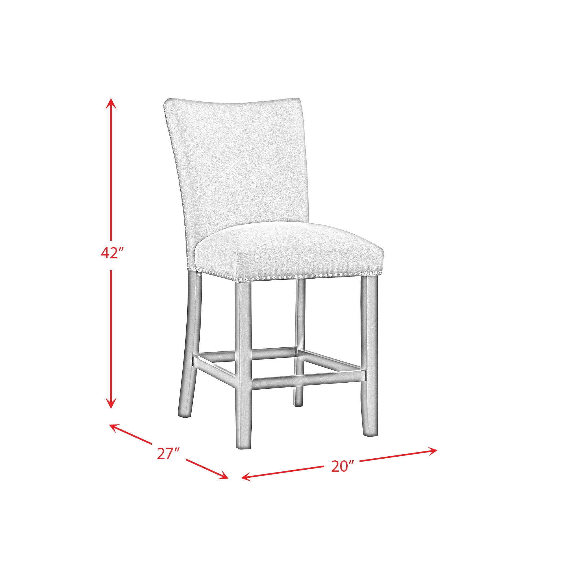 Tuscany - 5 Piece Counter Height Dining Set (Table & Four Chairs) - Charcoal