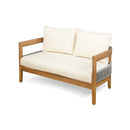 Porto - Outdoor Loveseat & Table - Beige / Teak