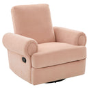 Manual Swivel Recliner Rocker Chair With Adjustable Backrest