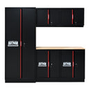 Steel Filing Cabinet With Compartments For Office Use, Storage, File Storage, Archives, And High And Low Cabinets - Black / Red