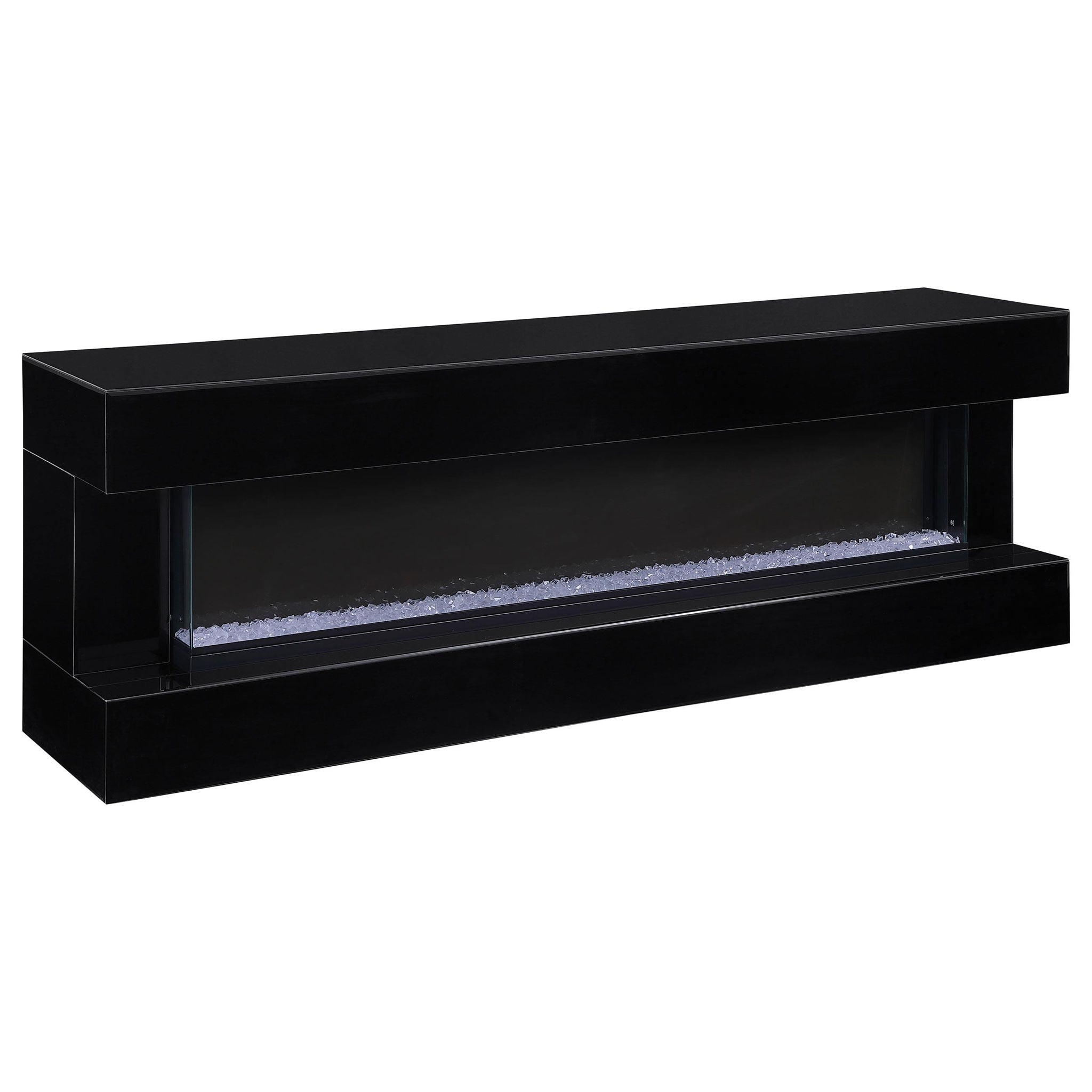Vallerie 71-inch BT Speaker TV Stand Fireplace Console Black