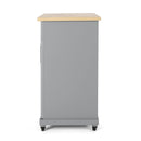 Negley - Contemporary Kitchen Cart With Wheels - Gray