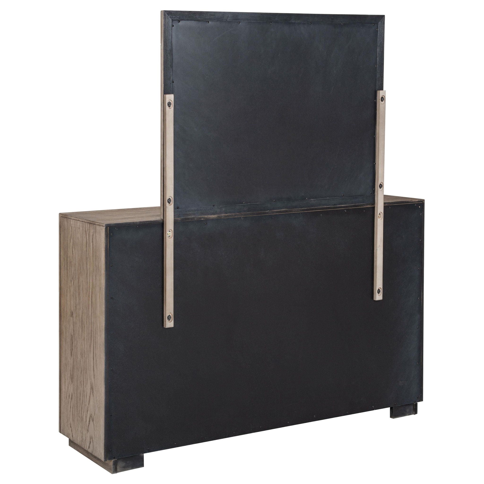 Kenora 6-drawer Dresser and Mirror Barley Brown