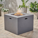 Outdoor Patio Square Gas Burning Concrete Fire Pit 40,000 Btu