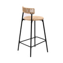 Boho Style Handwoven Paper Rope Counter Stools (Set of 2)