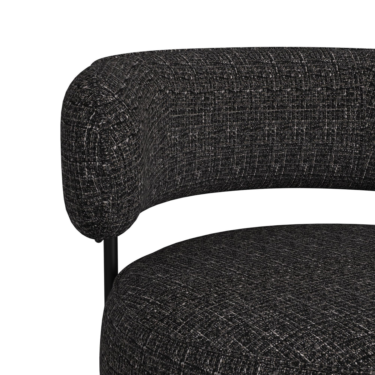 Antonia Swivel Chair in Heron Black by Elements International, view 6