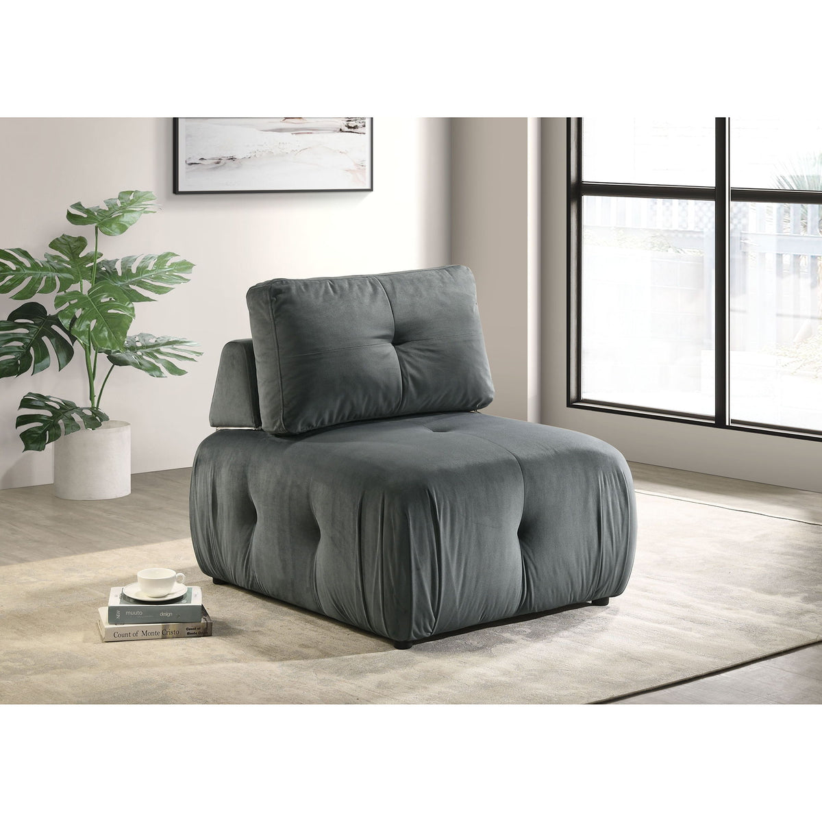 Nahla Modular Chair in Beige by Elements International, view 26