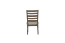 Casual Side Dining Chair With Ladder Back (Set of 2) - Gray