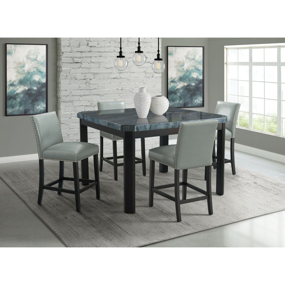 Francesca Dining Table in Black by Elements International, view 5