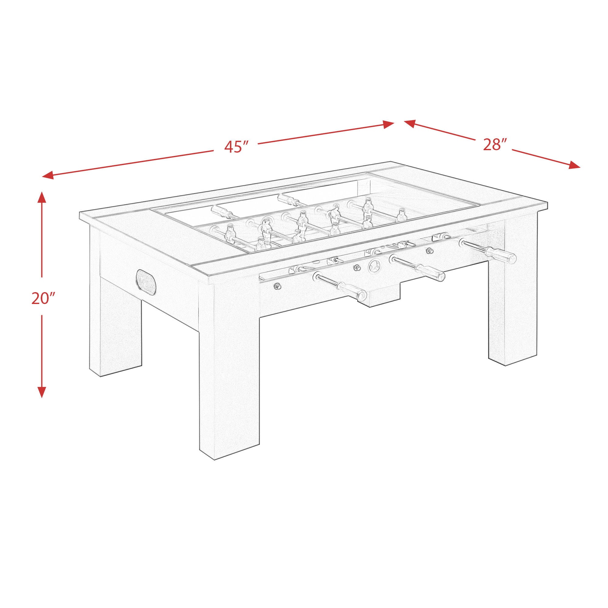 Giga Foosball Table (Ssg-110601) in Black by Elements International, view 10