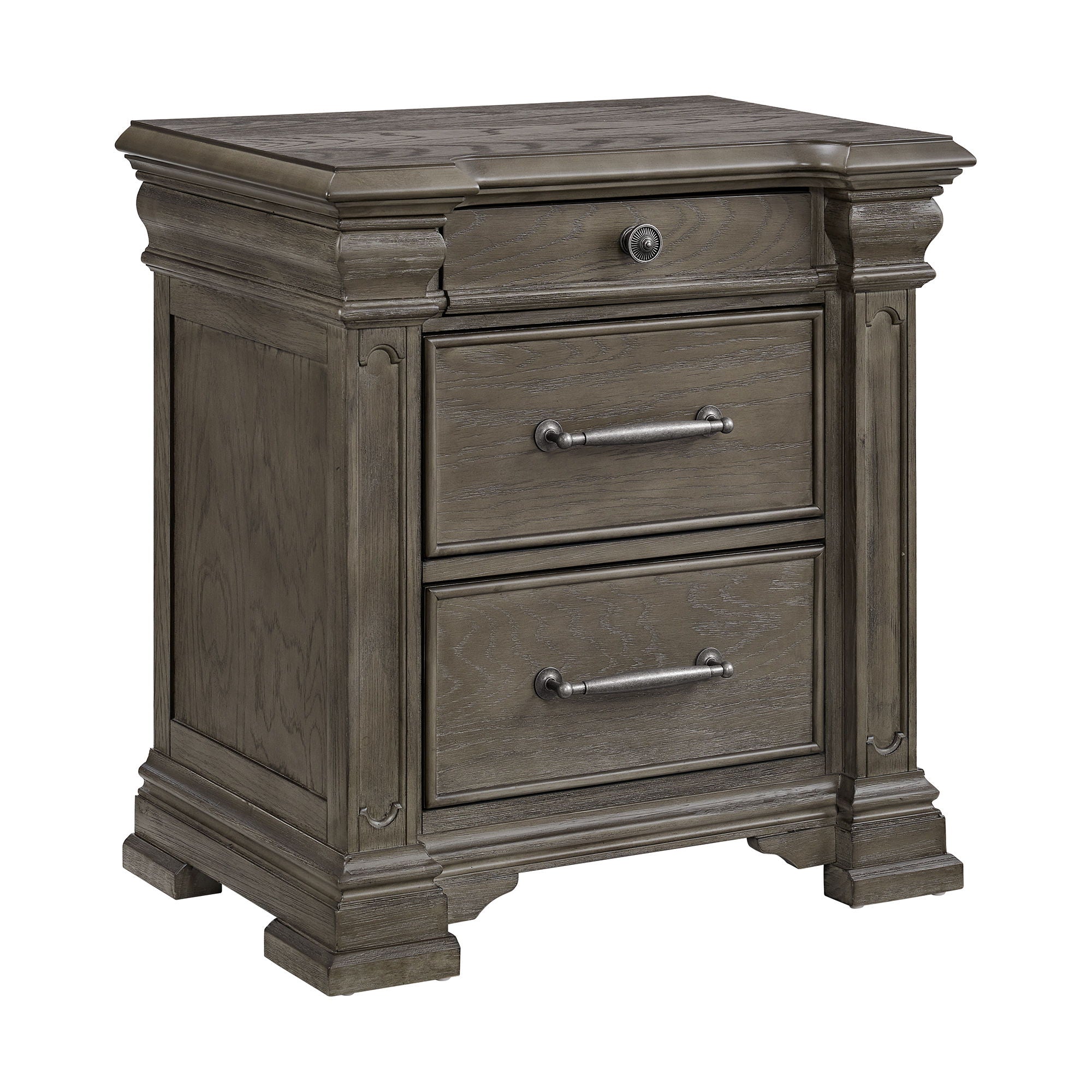 Kings Court - 3-Drawer Nightstand (Sliding Top)