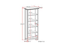 Amherst - 5 Shelf Bookcase - Light Golden Brown