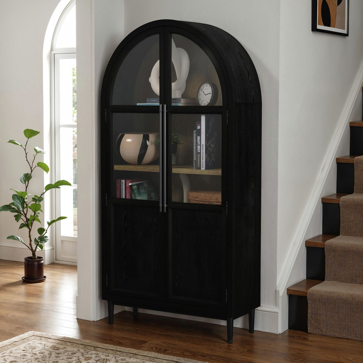 Taurus Bookcase in Black by Elements International, view 7