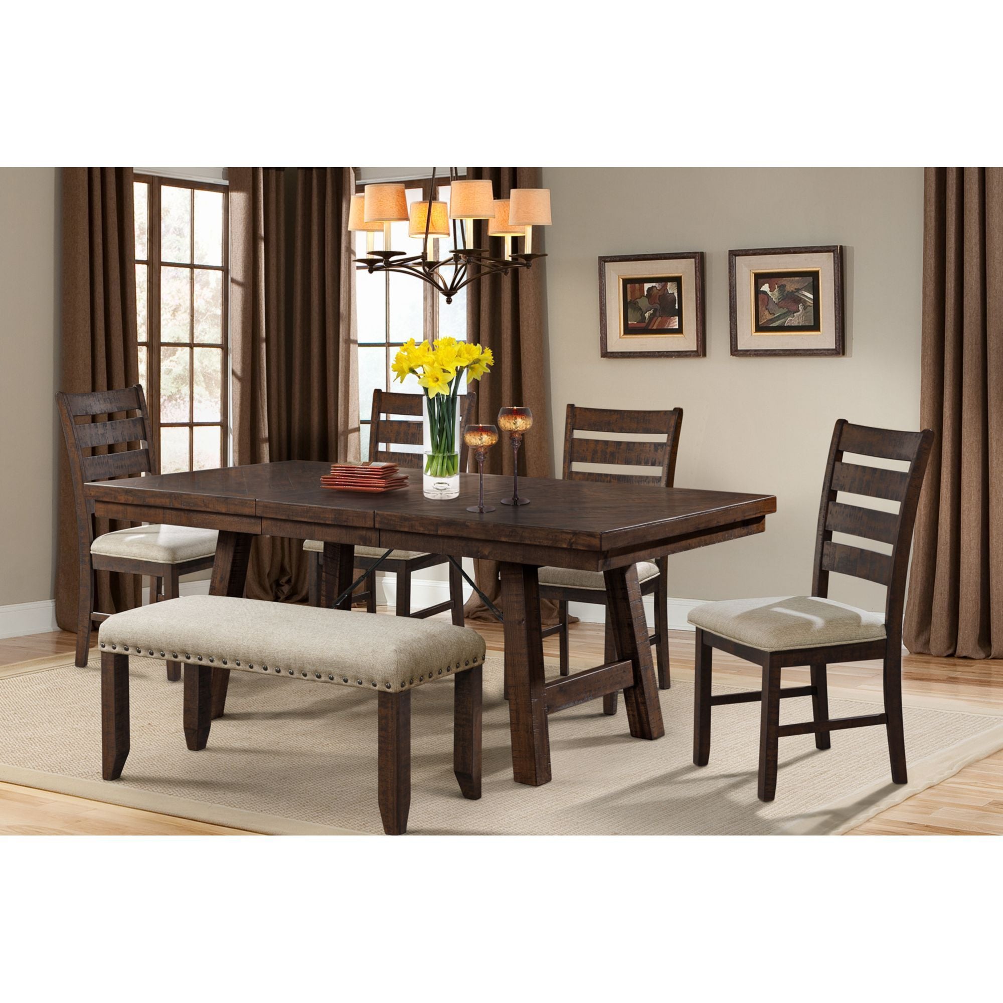 Jax Dining Set in Dark Brown by Elements International, view 20