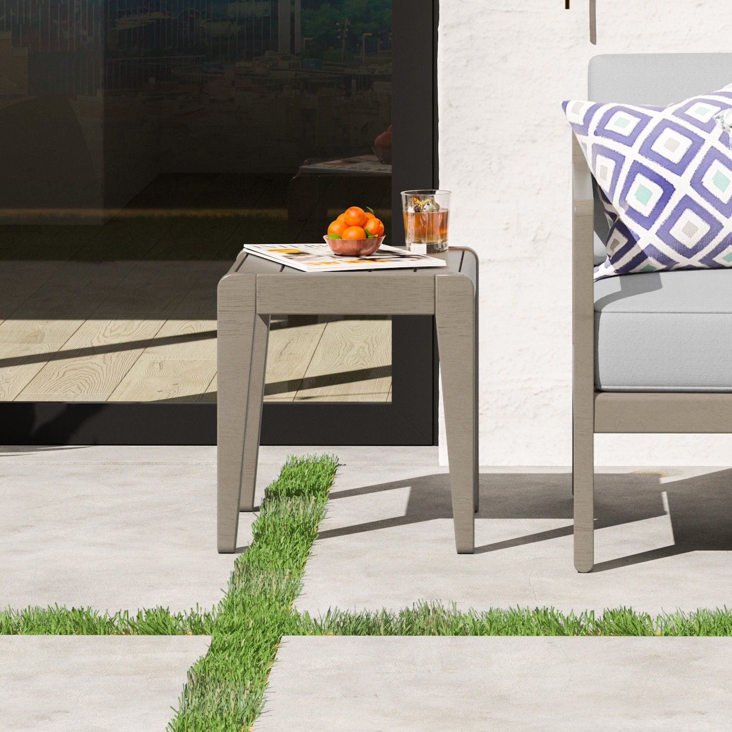 Sustain - Outdoor End Table - Gray