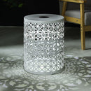 Modern Iron Solar Side Table With Built - In Light
