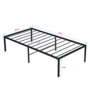 Heavy Duty Metal Bed Frame With Quiet Support
