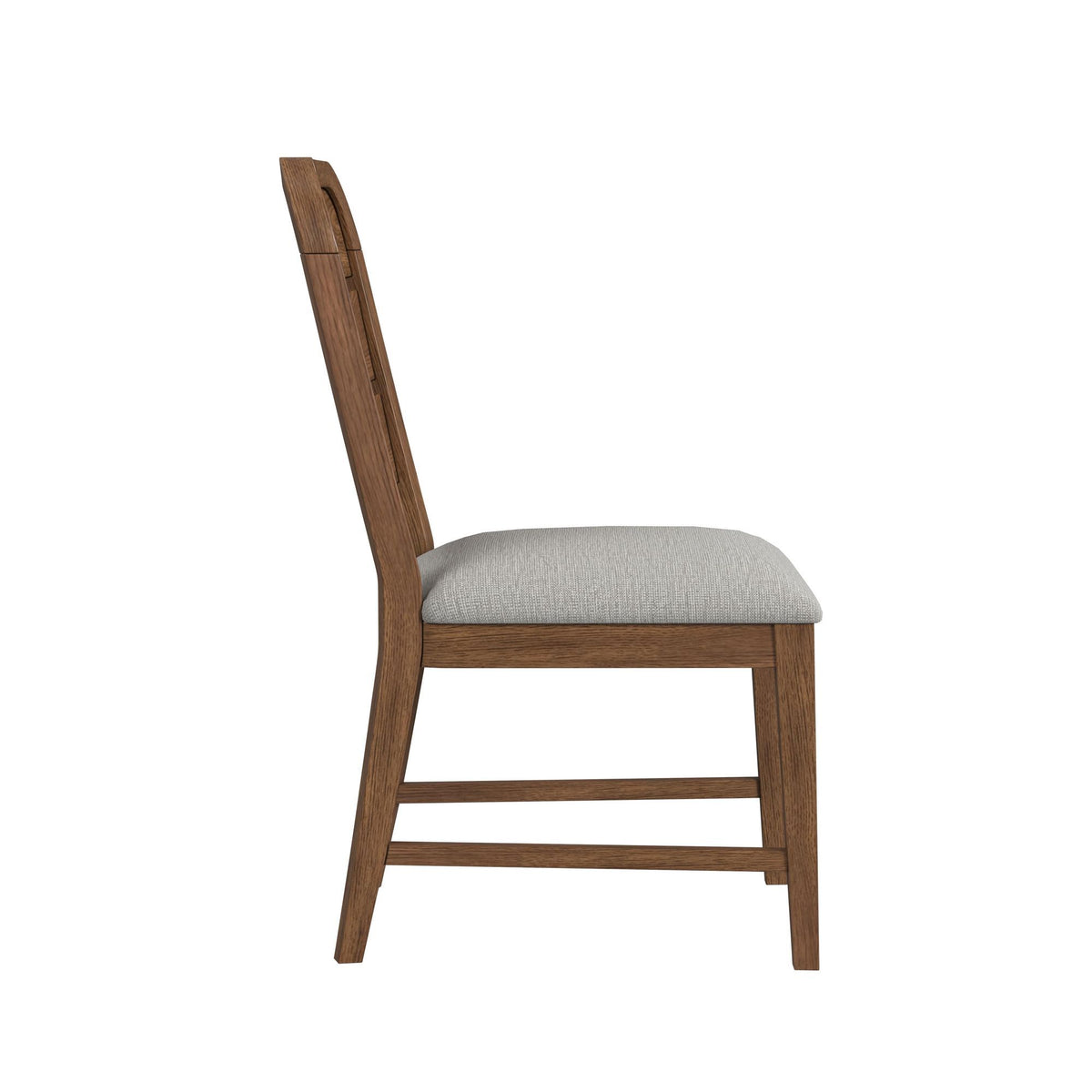 Glinda Fabric Dining Side Chair (Set of 2) in Brown / Light Gray by Elements International, view 8