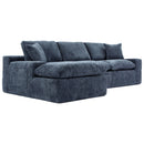 Cloud Sectional Sofa With Double Layer Cushion And Side Pockets, Free-Combined