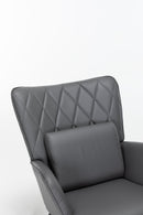 Rocking Accent Chair With Lumbar Pillow And Ottoman