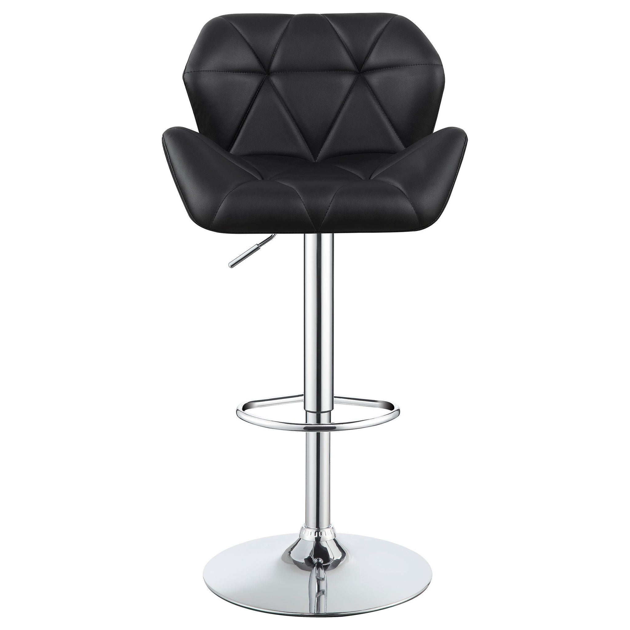 Berrington Upholstered Adjustable Bar Stool Black (Set of 2) - Atlantic Fine Furniture Melbourne FL