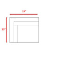 Outdoor 33" Wide Corner Wedge With Cushions - Beige / Brown