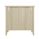 Rattan 2 Door Cabinet, Suitable For Bedroom - Natural