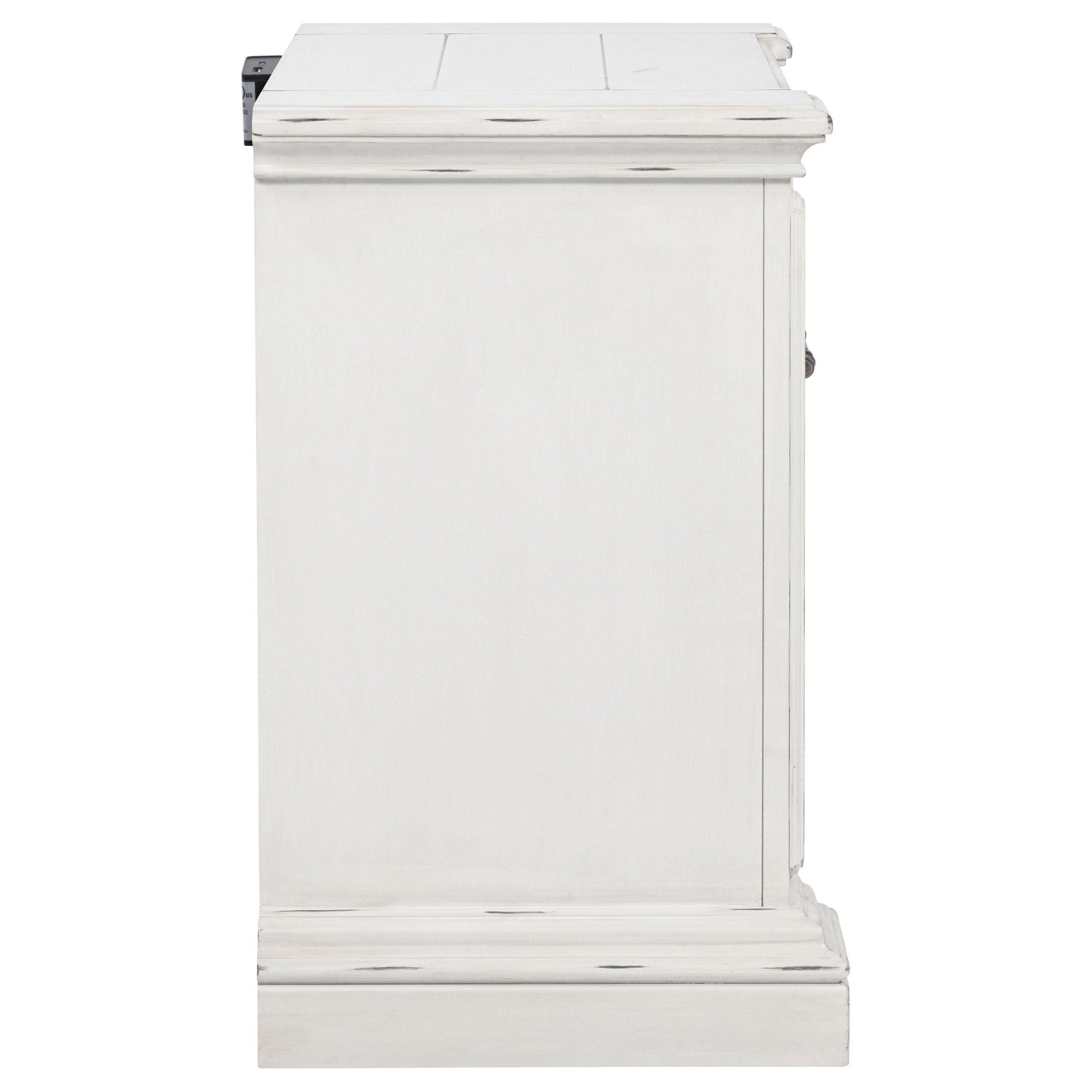 McKinney 2-drawer Nightstand with Dual USB Vintage White