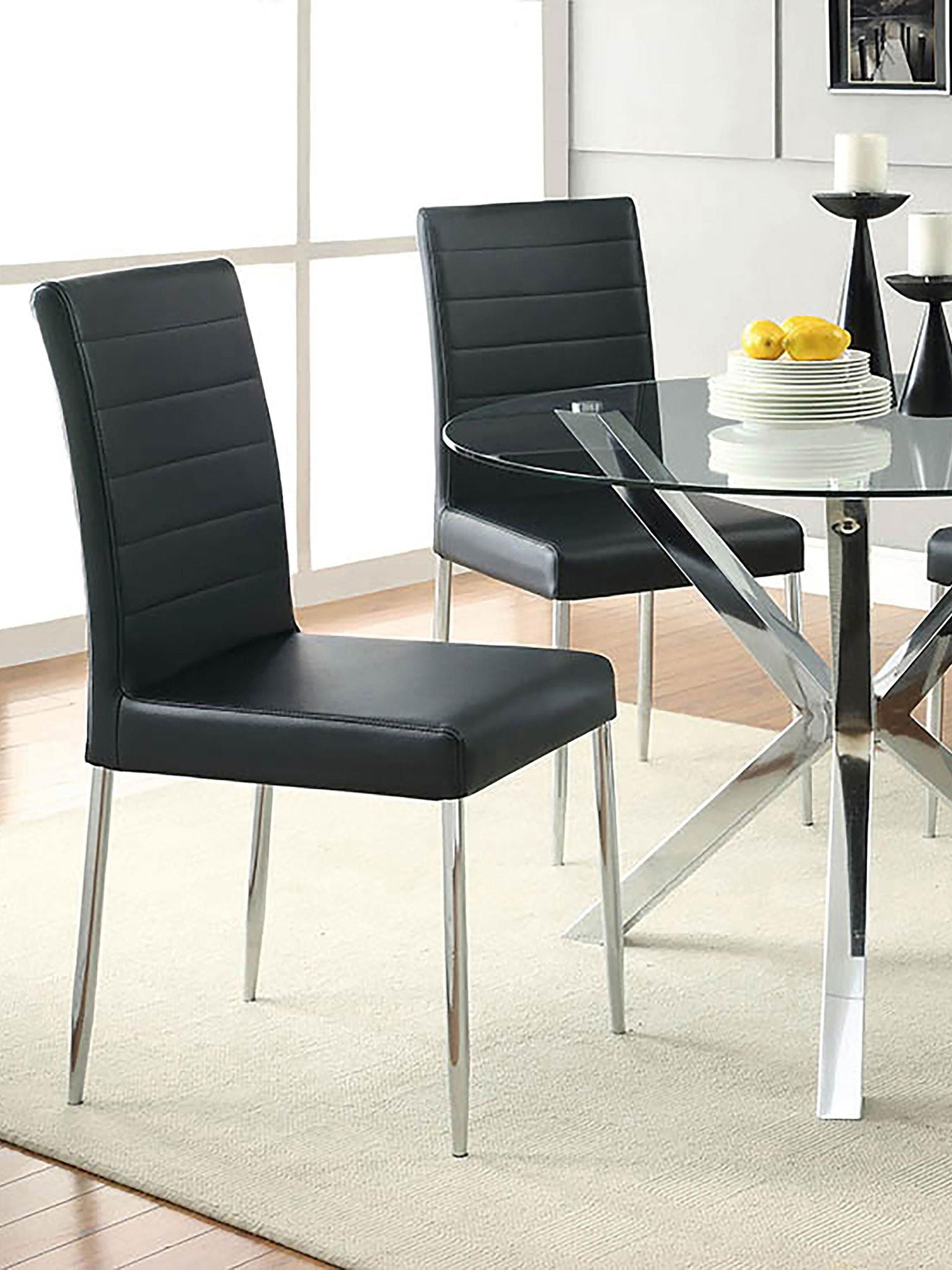 Maston Upholstered Dining Side Chair Black (Set of 4) - Atlantic Fine Furniture Melbourne FL