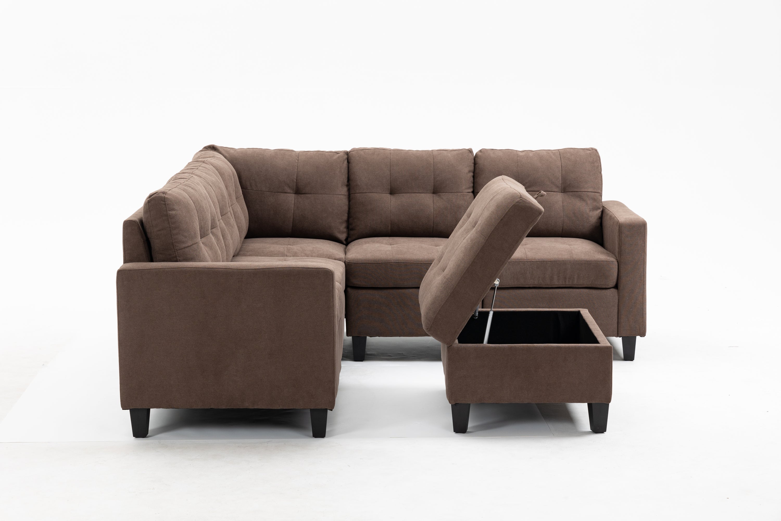 Modular Sectional Sofa Assemble Modular Sectional Sofas Bundle Set Cushions, Easy to Assemble Left & Right Arm Chair,Corner Chair, Ottomans Table