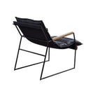 Luberzo - Accent Chair - Distress Espresso Top Grain Leather & Matt Iron Finish - Atlantic Fine Furniture Inc