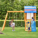 Children's Playset 3 In 1 With Slide, Swings, And Climber