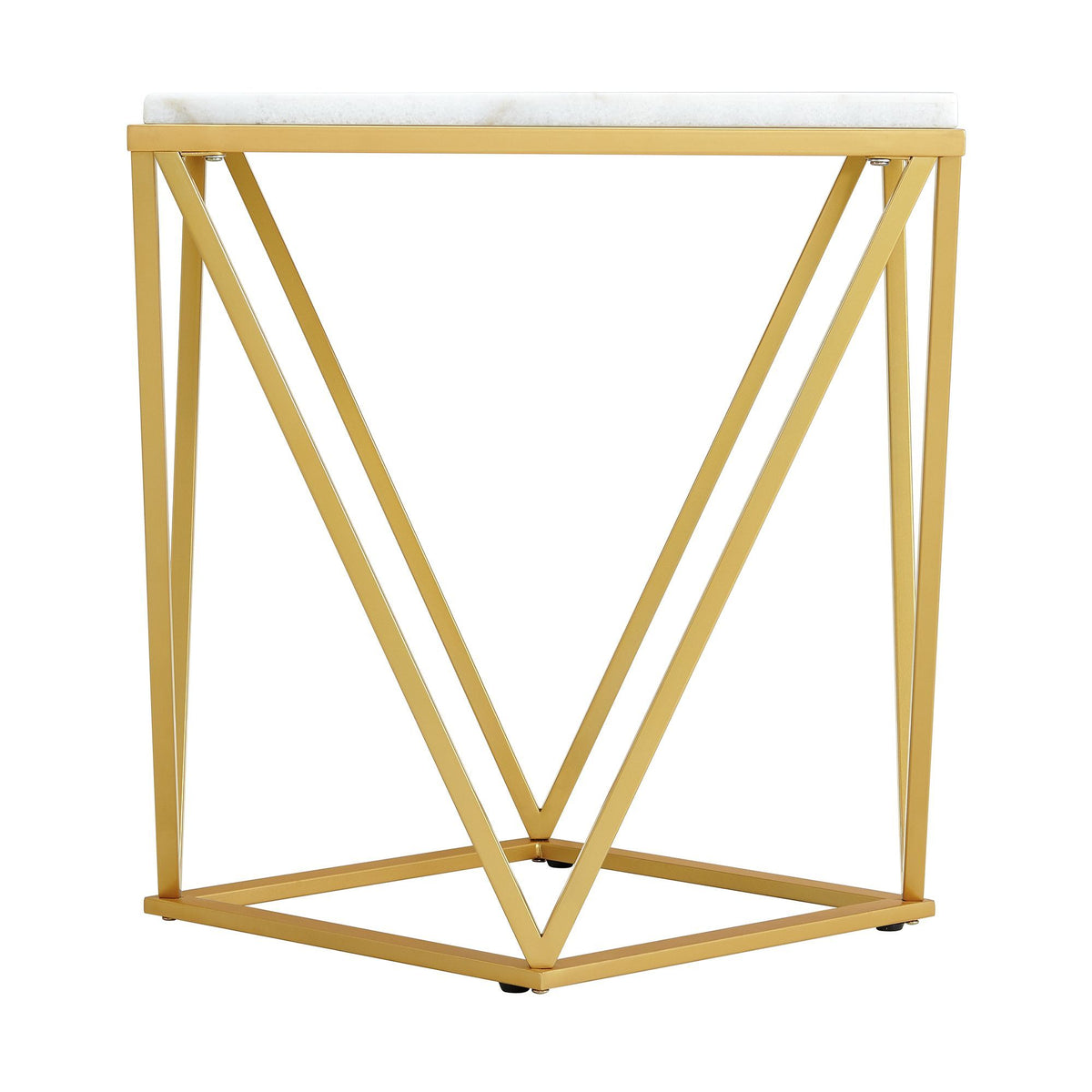 Riko Square Table in Gold by Elements International, view 4