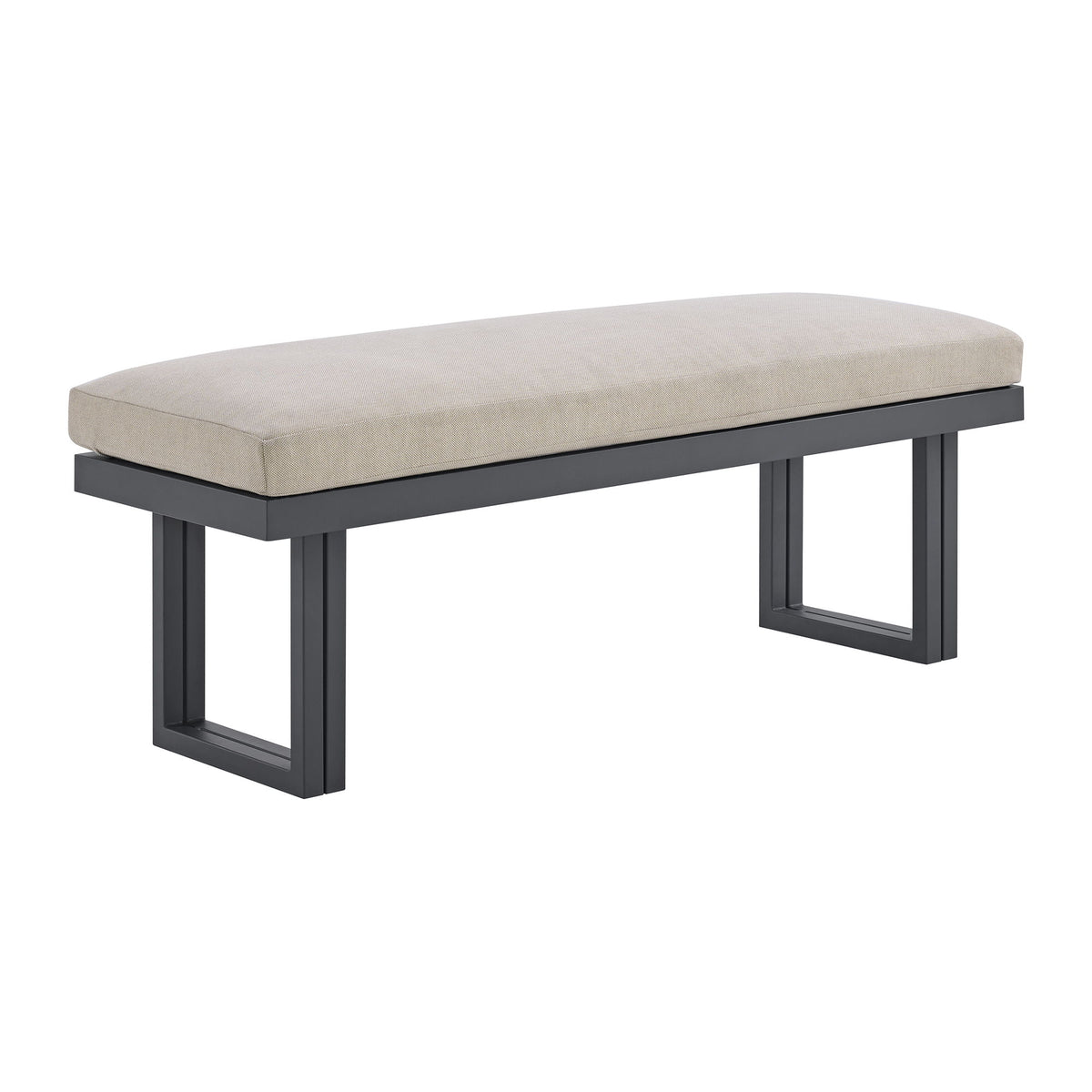 Playa Dining Bench in Dark Gray / Beige by Elements International